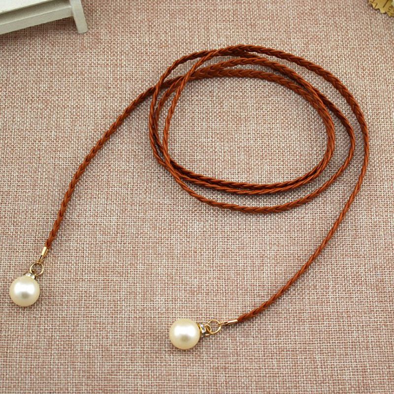 HOT New Female Chain Thin Belt Simple Decoration Tie With Dress Long Waist Rope Knotted Vintage Dresses String Waistband_autovado.com