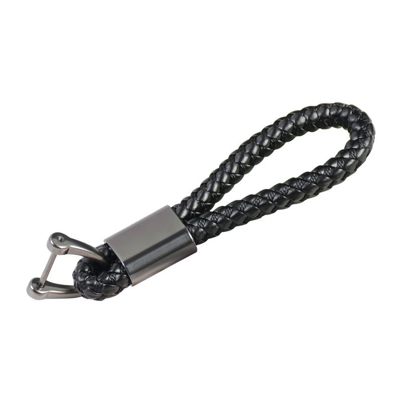 Simple Braided Rope Keychain Car Leather Decorative Keychain Fashion Creative Bag Portable Anti Lost Horseshoe Buckle_autovado.com