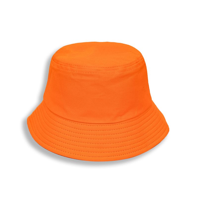 Hot Sale Pumpkin Color Grie Embroidery Bucket Hats Women Men Halloween Party Bob Hip Hop Fisherman Hat Simple Orange White Panama_autovado.com