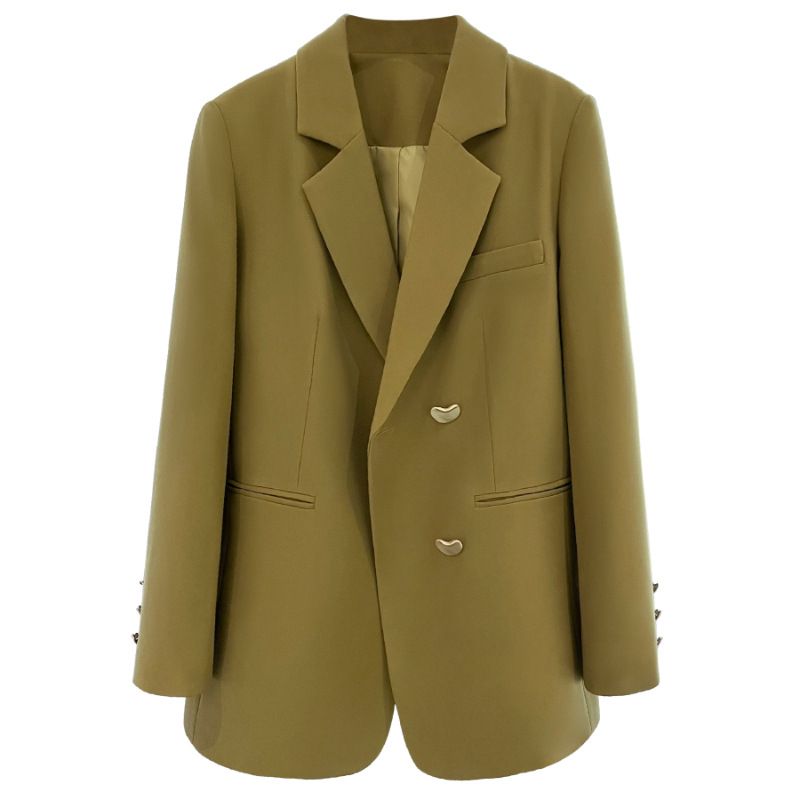 Women's Coat Long Sleeve Blazers Elegant Solid Color_autovado.com