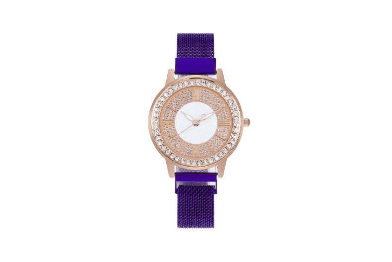 Diamond-embedded Fashion Women's Watch quartz watch lazy iron-absorbing magnetic iron-absorbing stone women's watch_autovado.com
