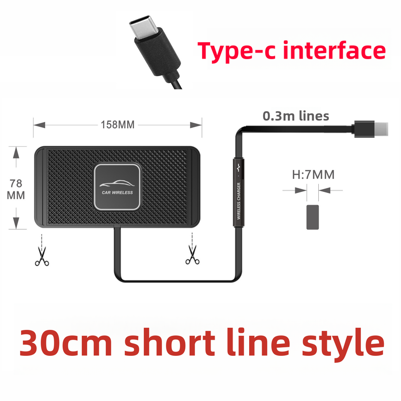 Car Anti-Slip Mat Wireless Charger Modified Storage Compartment Suitable For Mercedes-Benz BMW Audi Honda Volkswagen_autovado.com