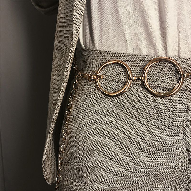 HOT Y2k Women's Fashion Cute Heart Shaped Metal Dress Jeans Chain Waistband Accessories Waist Belt for Women_autovado.com