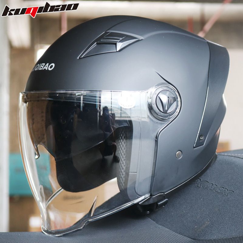 CoolRide Pro Motorcycle Helmet For Men & Women - Dual Visor ABS 3/4 Helmet With 3C Certification - Lightweight & Ventilated For All Seasons_autovado.com