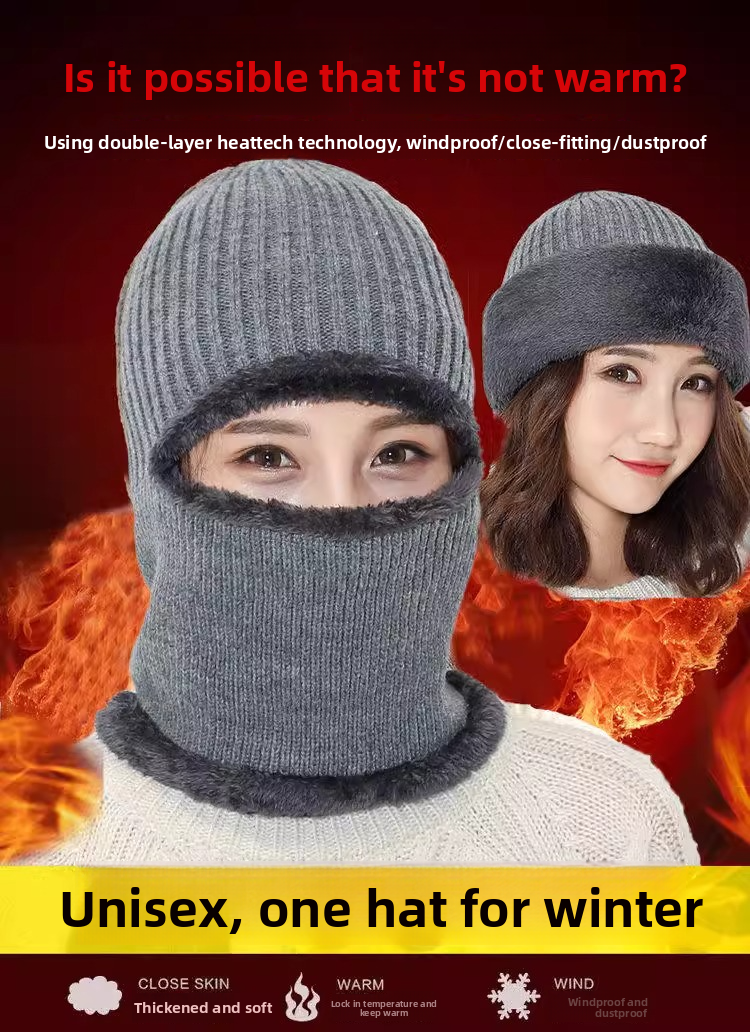 Warm Headgear For Men And Women, Windproof Hat, Cold-Proof Mask, Winter Cycling Neck Warmer, Face Shield, Electric Bike_autovado.com