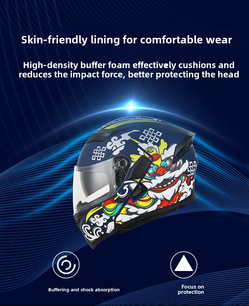 Coolqi Bao Anti-Fog Dual Lens Open Face Motorcycle Bluetooth Helmet Long Battery Life With Display Screen Suitable For_autovado.com
