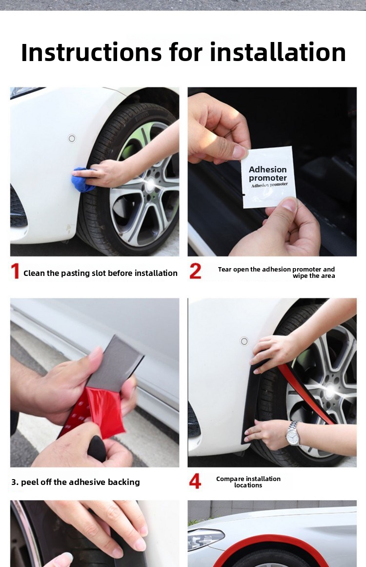 Universal Wide Body Carbon Fiber Anti-Scratch Sticker Decorative Rubber Wheel Arch Car Anti-Collision Strip_autovado.com