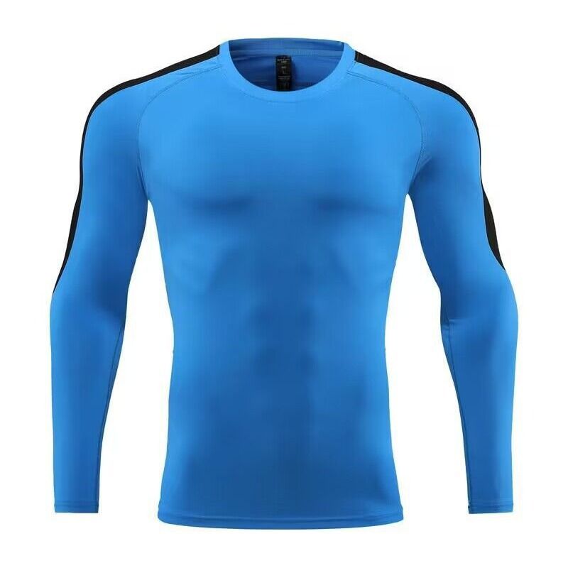 Men's Clothing Tights Long-Sleeved T-Shirt High Elastic Quick-Drying Breathable Sports Running Training Fitness Clothes Round Neck_autovado.com