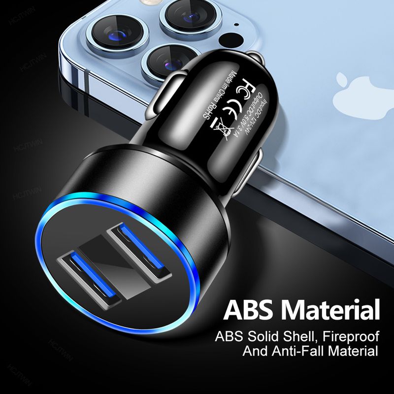 Cigarette Lighter 3.1A Digital Dual Port USB Charger, One To Two 2-port Car Electrical Appliance_autovado.com