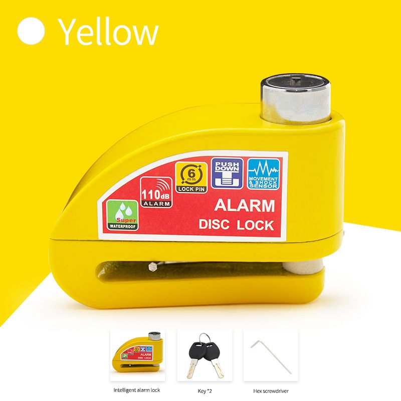 Lock Disc Brake Alarm Aluminum Alloy Security Anti-Theft Motorcycle Bicycle Accessories_autovado.com