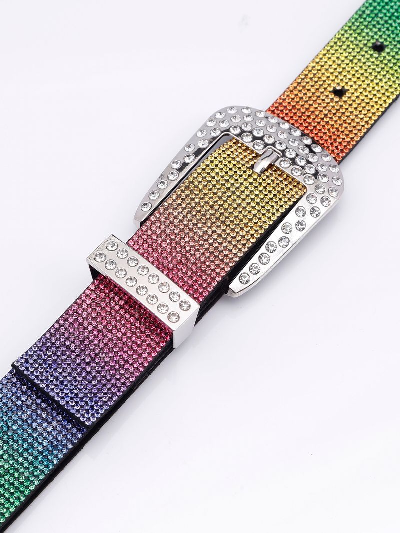 HOT Gorgeous and Shiny Rhinestone Jeans Pants Western Cowgirl Bling Studded Design Ladies Fashion Belt Gift For Women_autovado.com