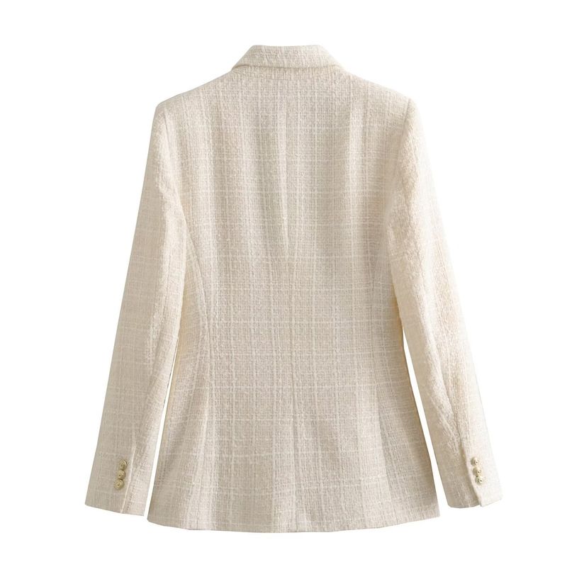 Women's textured casual fashion loose suit jacket_autovado.com