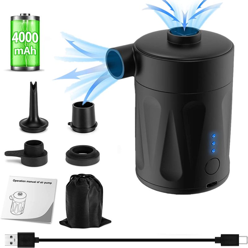 Inflatable Pump Portable Battery Pump Outdoor Wireless Swimming Pool Inflatable Boat Inflatable Bed Vacuum Compression Bag Air Pump_autovado.com