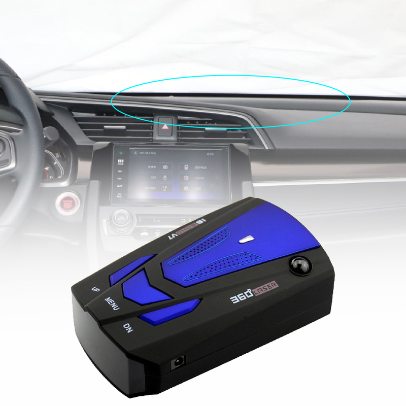 V7 12V 360 Degrees Speed Radar Detector Long Range Voice Alert Laser Radar Detector for Vehicles_autovado.com
