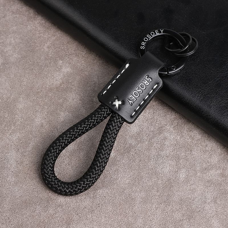 Immediately Get Rich Handmade Genuine Leather Keychain Lanyard Cowhide Key Pendant Leather Rope Xiaohongshu Car Men And Women Pendant_autovado.com