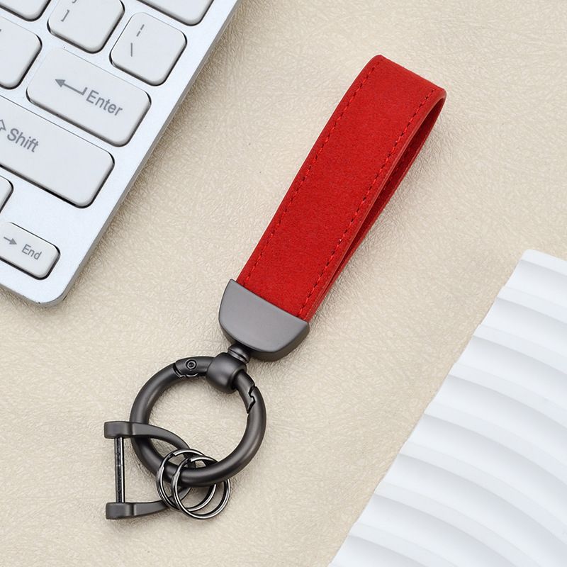 New Leather Key Chain Key Ring Multi-color Key Accessories Fur Key Chain_autovado.com
