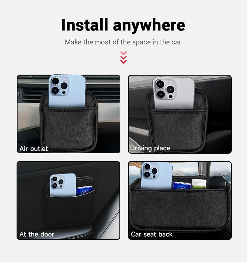 Car storage bag Sticker storage box Mobile phone bag sundries storage box Car interior supplies_autovado.com