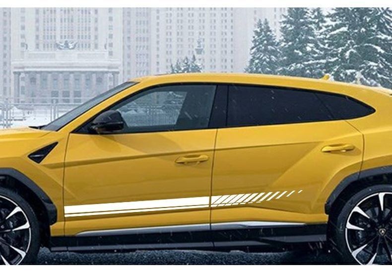 Car sticker Side skirt patterned personality sport modified car sticker universal door low back scratch cover decoration_autovado.com