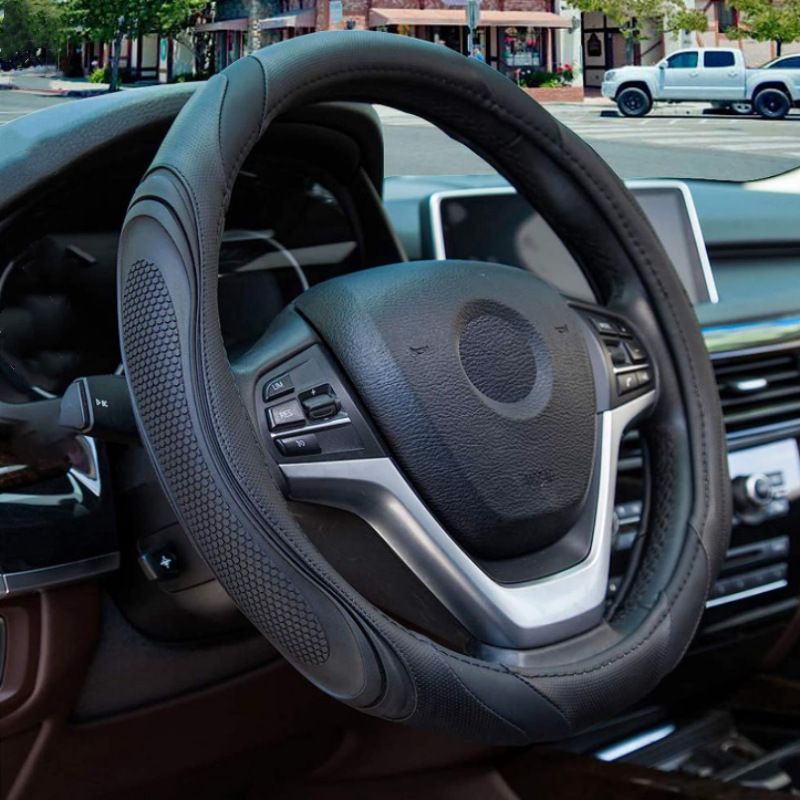 Fashionable Stitching Of Steering Wheel Available In All Seasons, Leather , Concave And Convex Massage, Car Handle_autovado.com