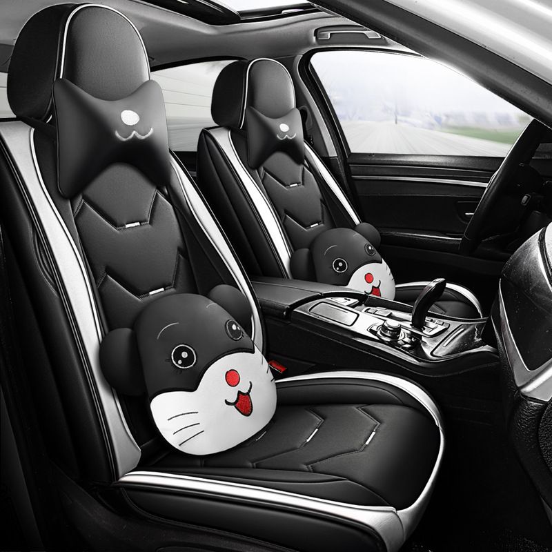 Car Cushion Four Seasons Suitable Cute All-inclusive Seat Cover Summer Full-enclosed Seat Cushion Goddess Leather Seat Cover New_autovado.com
