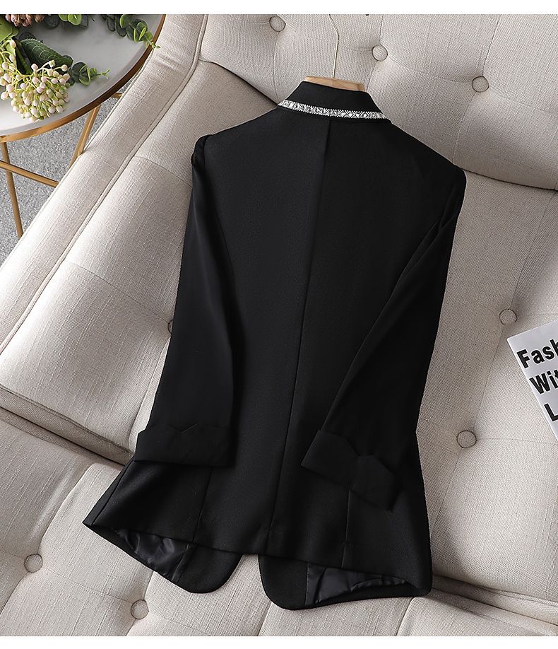 Women's Clothing White small suit jacket for women 2023 new spring and autumn Korean style casual high-end fashion suit ladies tops_autovado.com
