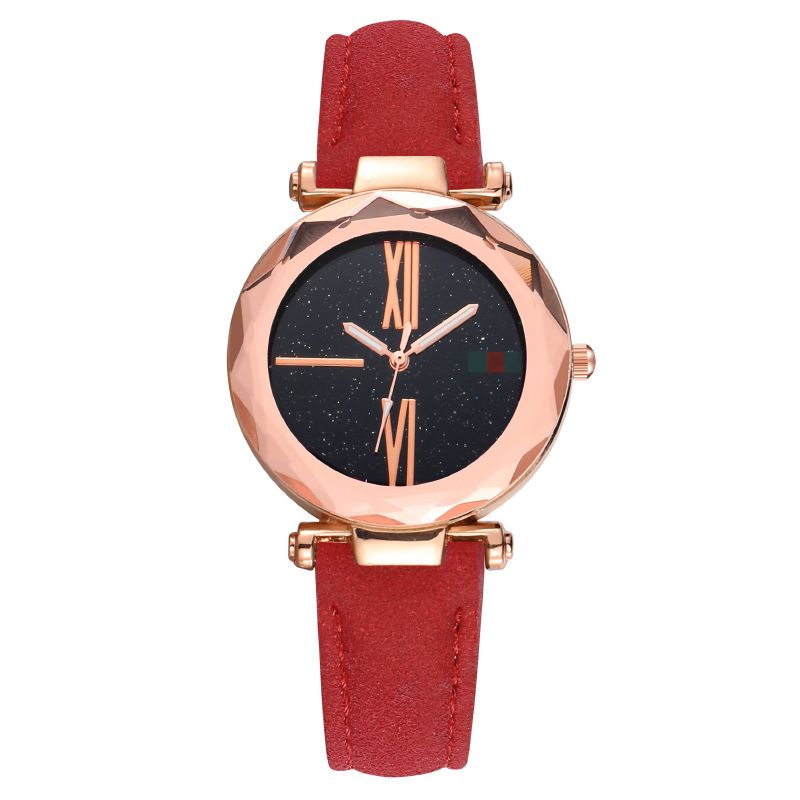 Shake the sound of the same fashion Starry Sky ladies watch women's watch belt quartz watch_autovado.com