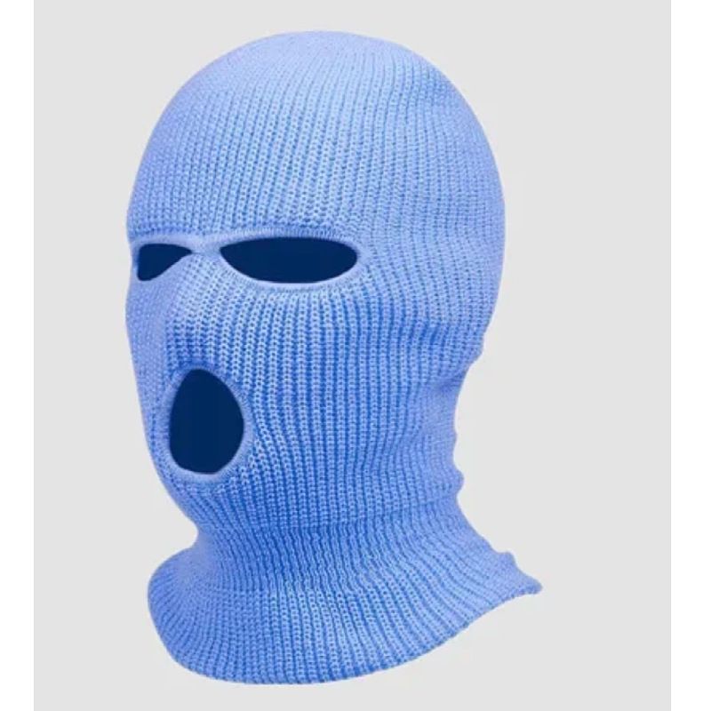 Autumn Winter Yuanbao Needle Three-Hole Knitted Candy Color Wool Hat Head Wrap Neck Warmer Outdoor Cycling Windproof_autovado.com