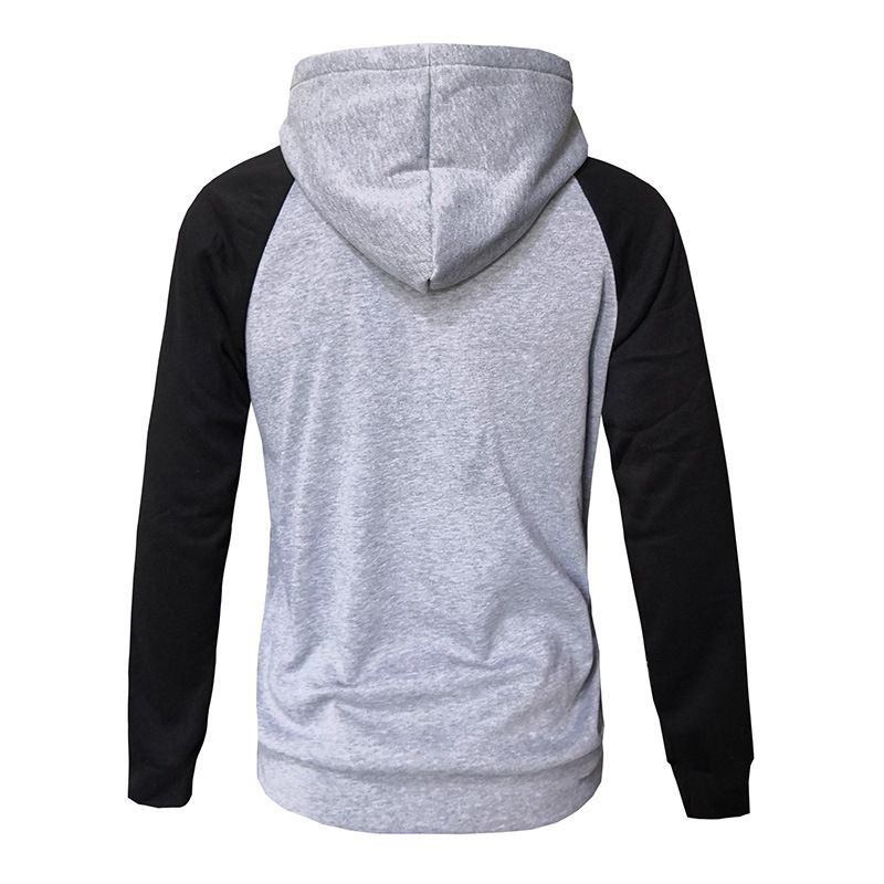 Men's Clothing autumn and winter new hooded pullover color matching couple sweatshirt_autovado.com