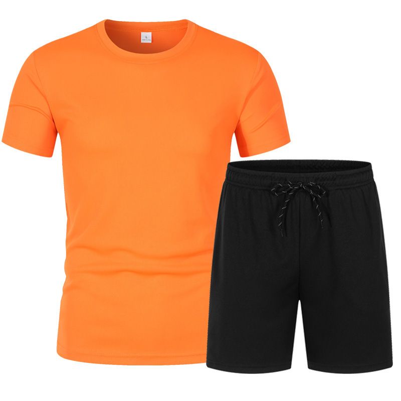Men's Clothing Casual Spot T-Shirt Shorts Thin Breathable Sports Suit_autovado.com
