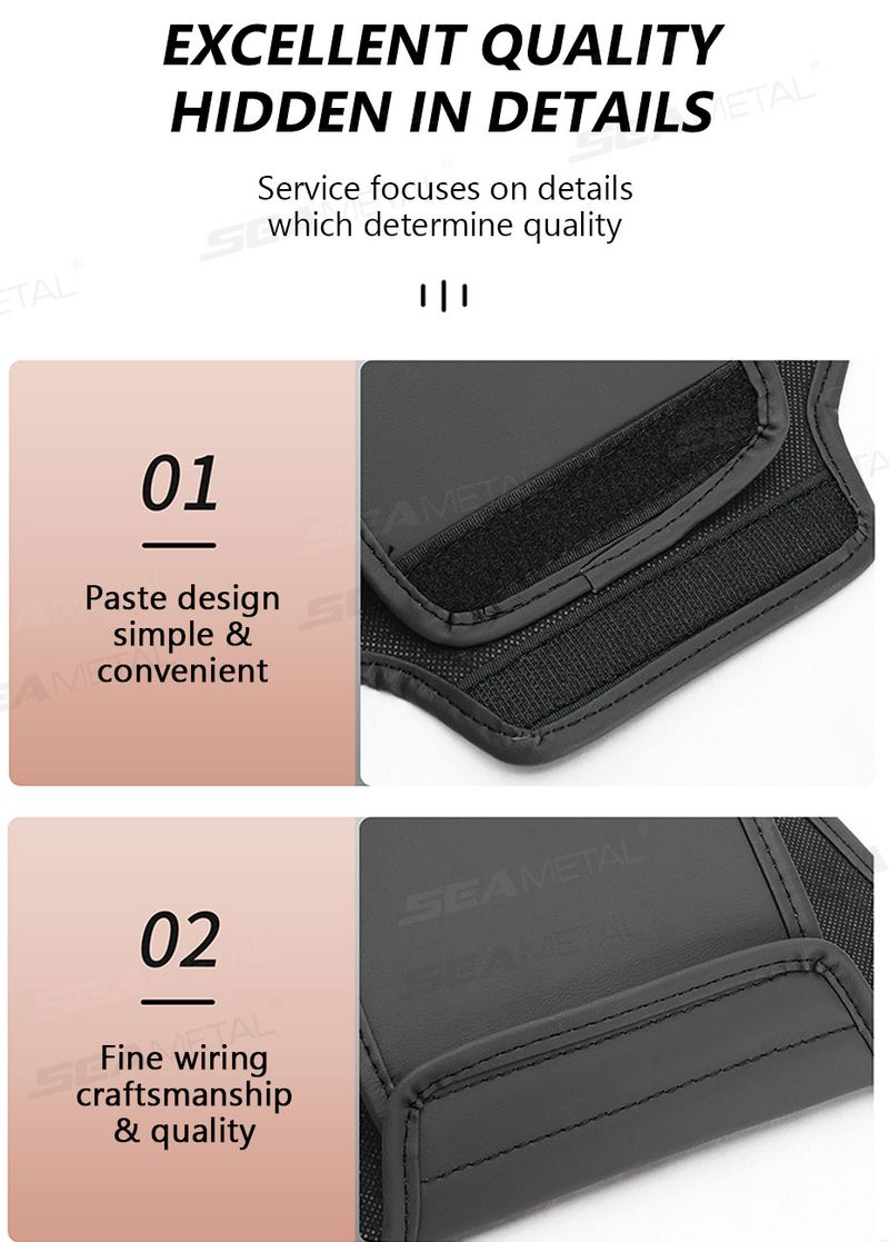 SEAMETAL Headrest Premium Leatherette Seat Pillow Case Dustproof Neck Support Protector Cover For Car Accessories_autovado.com