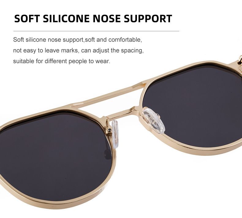Unisex Vintage round frame sunglasses for men metal double beam driving sunglasses for men_autovado.com