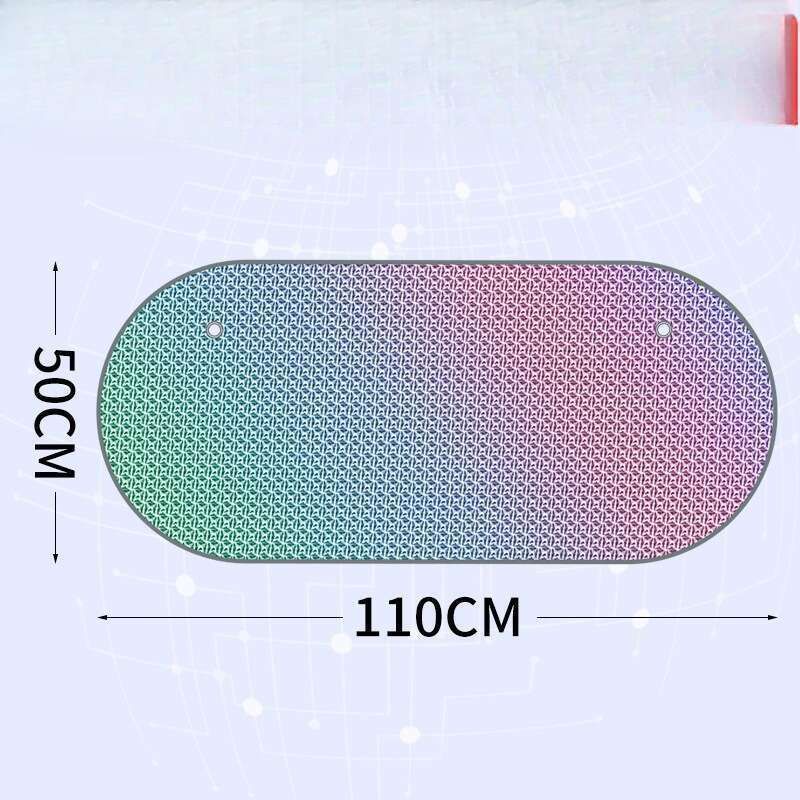 New Front Windshield Sunscreen, Heat Insulation, Foldable Sunshade, Summer Car Laser Sunshade_autovado.com