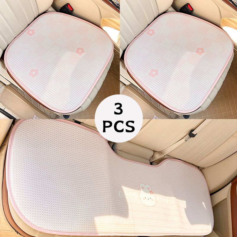 Cute Cartoon Women's Seat Cover Universal Anto Interior Accessories Fashion Anti Slip Breathable Girl Car Cushion Covers_autovado.com
