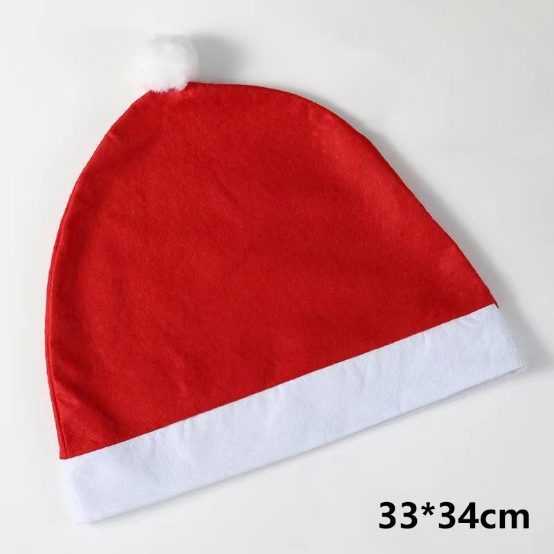 Christmas Car Seat Santa Hat Cross-Border Hot-Selling Headrest Cover Decorative Supplies Scene Setup Props_autovado.com