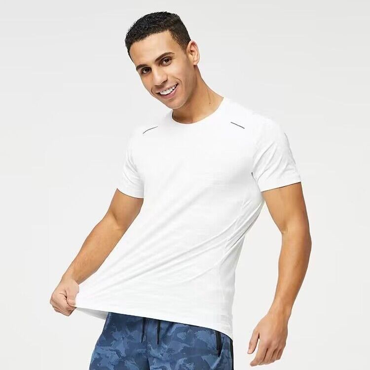 Men's Clothing Sports Quick-Drying Clothes T-Shirt Training Running Fitness Clothes Ice Silk Short Sleeves Loose Breathable Round Neck_autovado.com