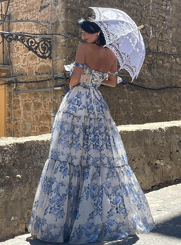 Women's fashionable organza fairy-like long temperament evening dress dress_autovado.com