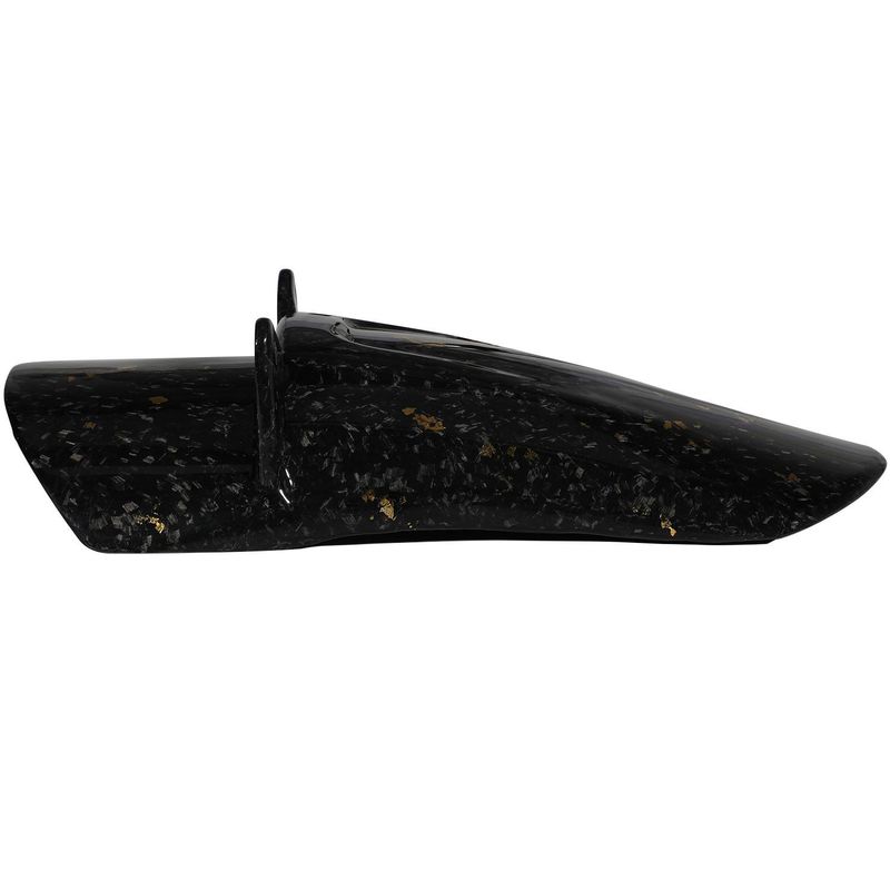 Carbon Fiber Rear Fender Mudguard For Electric Motorcycles - Lightweight & Durable Upgrade Accessory (24x15x7cm, Black Gold/Black Purple)_autovado.com