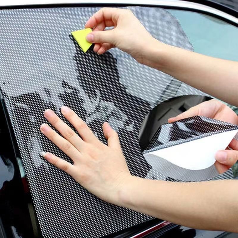 Interior Side Window Electrostatic Adhesive Car Panel Sun Protection Sunshade Sticker 2 Pieces_autovado.com