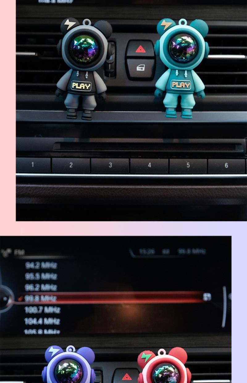 New Car Air Outlet Aromatherapy Tablets Perfume Air Conditioner Mouth Interior Decoration Supplies Complete Car Cartoon Car Spaceman_autovado.com