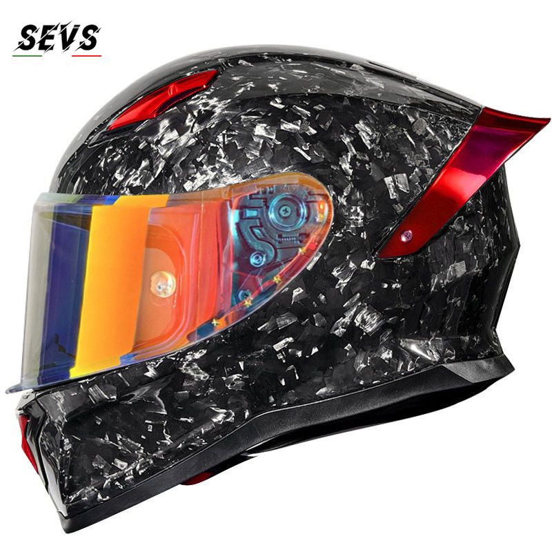 DOT-Certified Carbon Fiber Full-Face Motorcycle Helmet – Ultra-Lightweight 3K/12K/Forged Carbon With Bluetooth, All-Season Riding Protection (M-XXL)_autovado.com