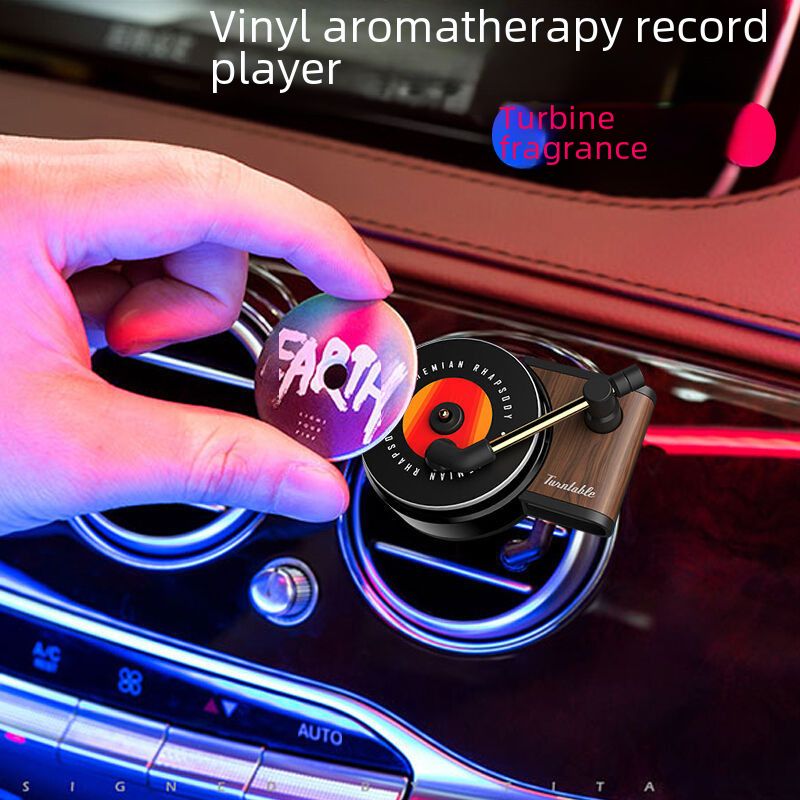 Jay Chou Retro Car Record Machine Aromatherapy Car Air Outlet Rotary Balm Film Cross-border Car Interior Decoration Ornaments_autovado.com