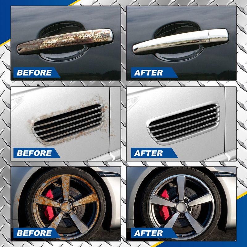 OUHOE Auto Iron Powder Rust Remover Spray Rust Remover Auto Products Stain Remover Rust Remover Cleaning Products_autovado.com