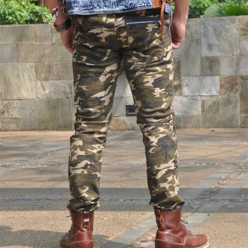 Men's Camo Stretch Jeans - Motorcycle Riding Pants With Breathable Fabric, Comfort Fit For Casual & Outdoor Activities (S-XXXL)_autovado.com