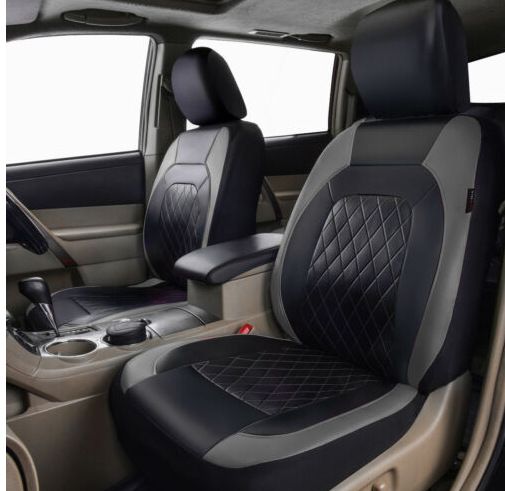 Car seat cover single line quilted bracket leather pu leather_autovado.com