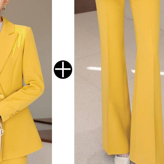 Women's Clothing Small Suit Goddess Fan Sequins Fashion Temperament Host Work Clothes_autovado.com