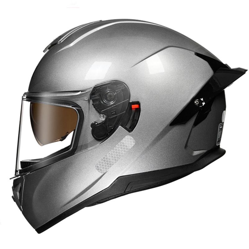 DOT Certified Motorcycle Helmet With Dual Visor & Bluetooth – Full Face ABS Helmet For Men & Women – UV Protection & Aerodynamic Design_autovado.com
