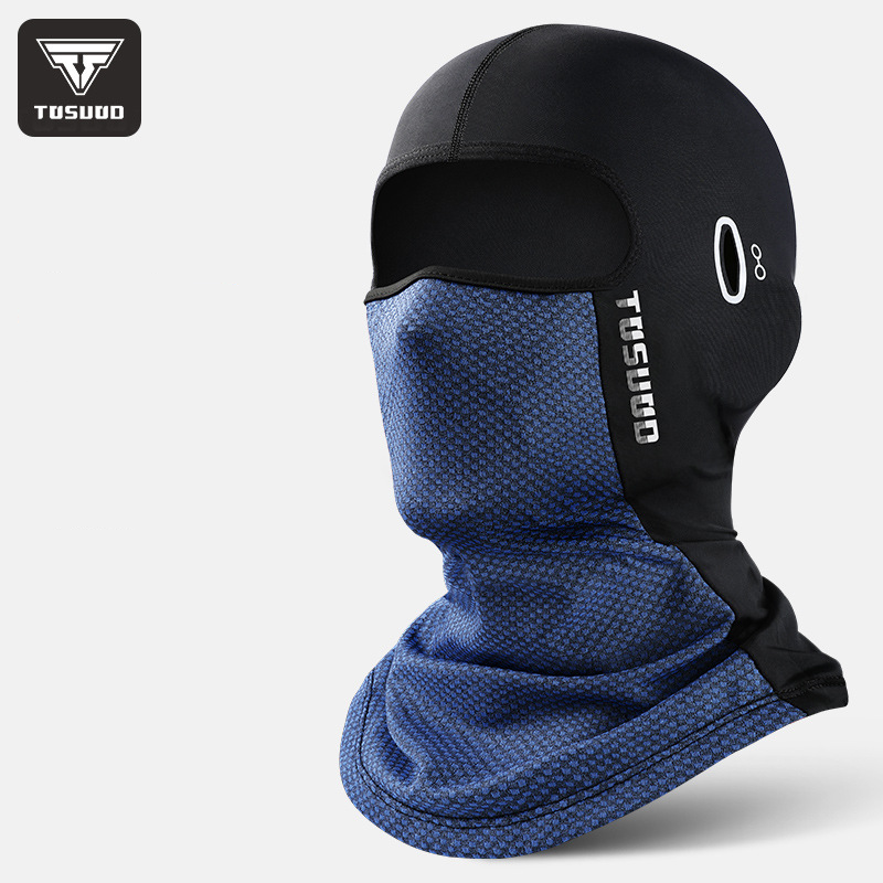 Sports & Entertainment light sunscreen ice silk headgear mask men's summer simple motorcycle helmet lining fishing riding face protection_autovado.com