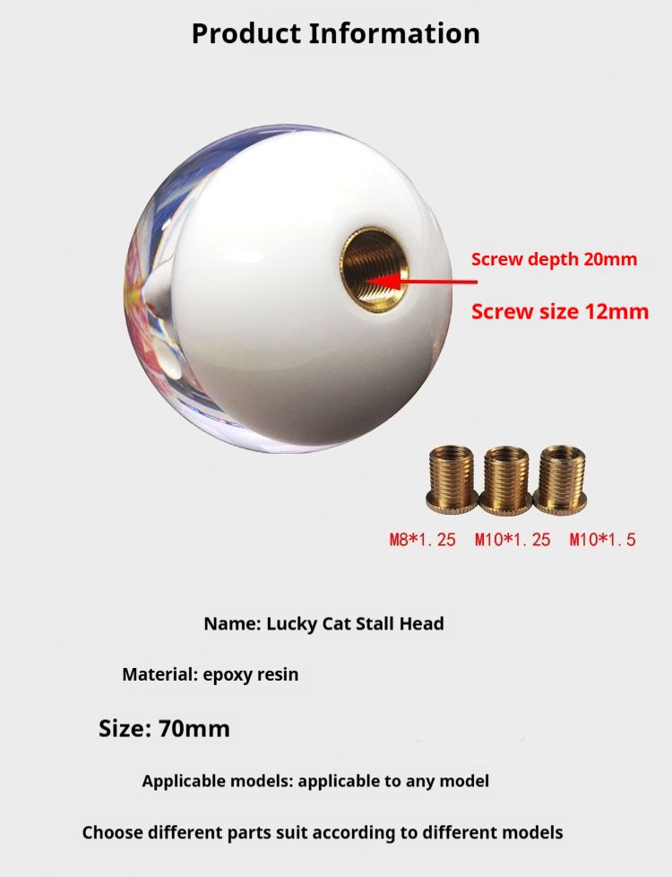 JDM Car Fortune Cat China-Chic And Windstop Gear Personalized Universal Modification Ball Blocker Creative Wave Stick_autovado.com