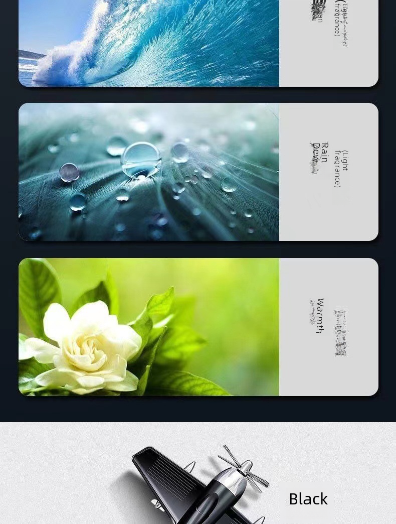 New Perfume Car Perfume Creative Solar Aircraft Aromatherapy Solid Car Rotary Decoration Car Interior Aromatherapy Accessories_autovado.com