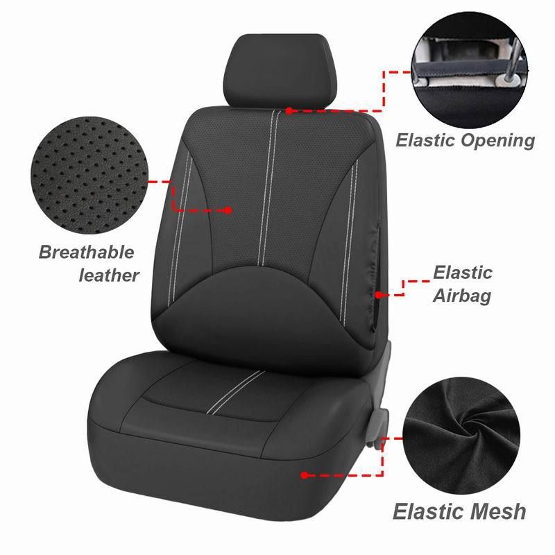 General car seat 9-piece PU leather car four seasons general seat cushion cover_autovado.com